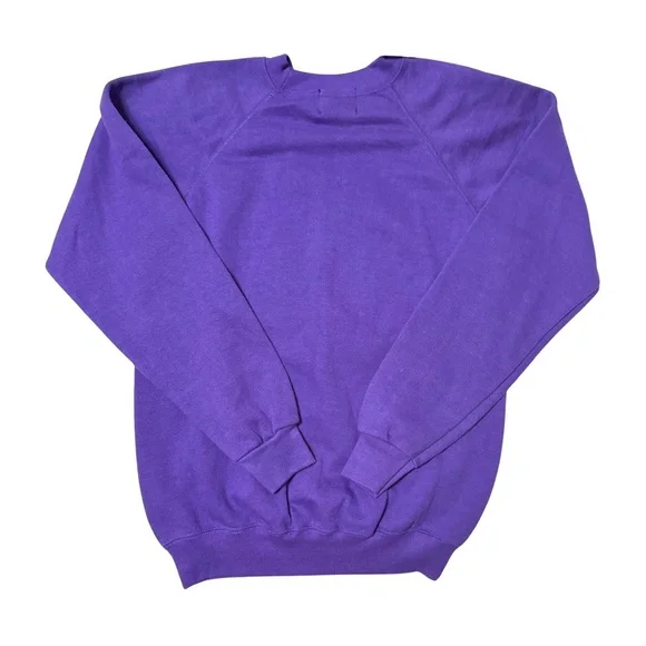 Hanes Sweatshirt Med 38-40 Purple Crew Neck Sleeve Classic Comfy‎ Mermaid Fish - Picture 2 of 4